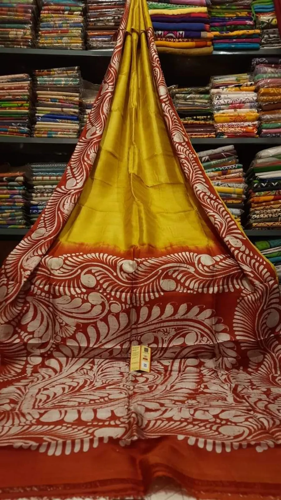 Bishnupuri Silk Sarees Hand Painted Pure Batik Silk Mark Certified
